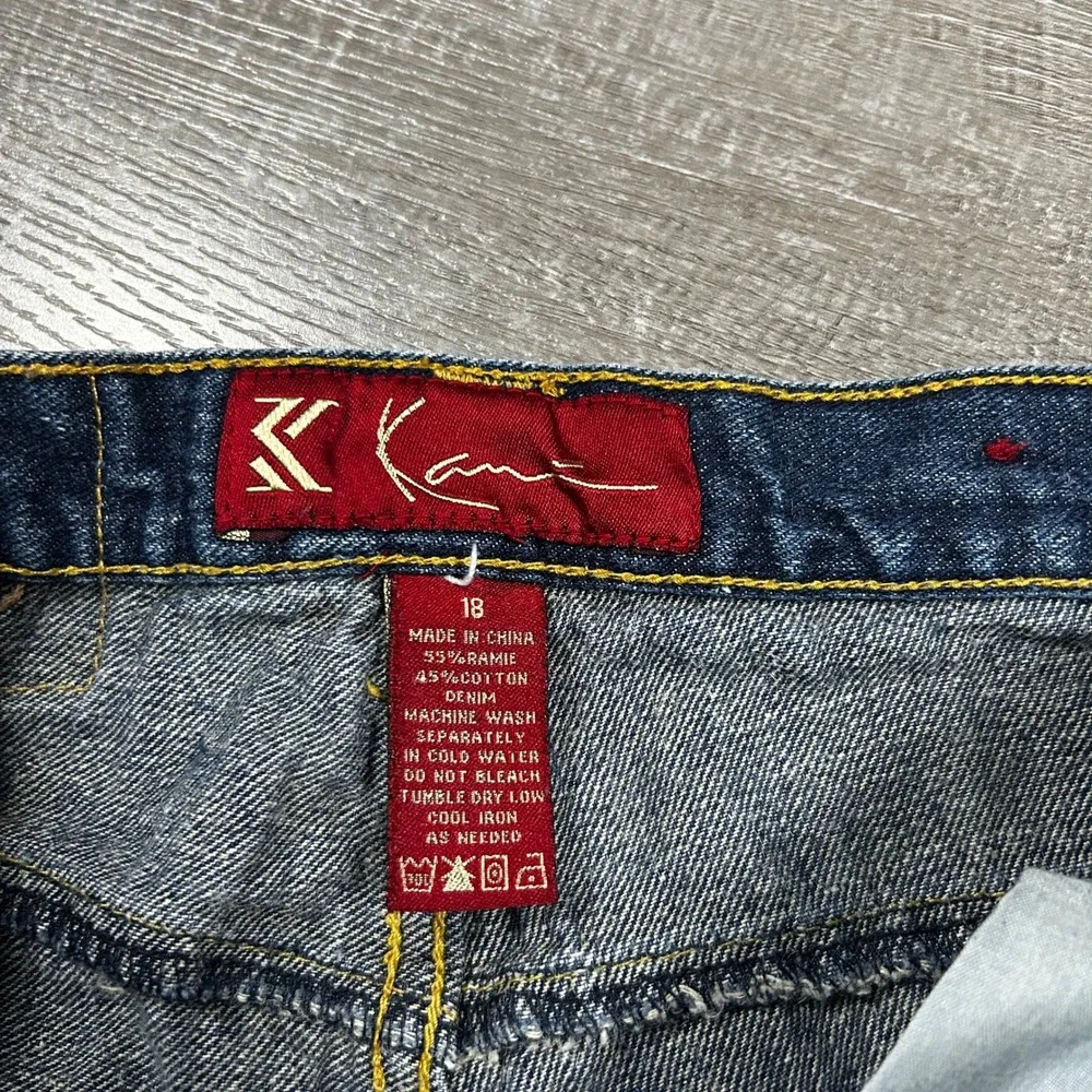Karl Kani Vintage Baggy Denim Jeans Boys 18 Medium Wash Blue 90s Hip Hop Skater
